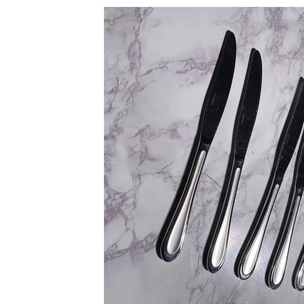 Oneida Flight Stainless Steel Dinner Knives Set of 5 Serrated